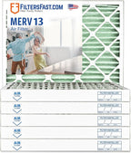 Filters Fast 14x25x2 Pleated Air Filter Merv 13, 2 Inch AC Furnace Air Filters by FiltersFast