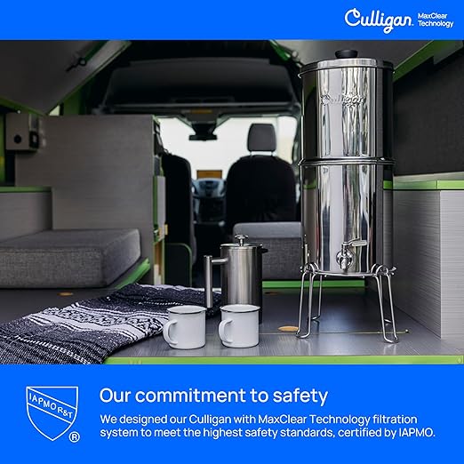 Culligan MaxClear 3 Gallon Gravity Water Filter System, Brushed Stainless-Steel - Image 8