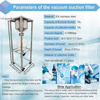 50L Vacuum Filtration System, Negative Pressure Suction Filter - Image 3