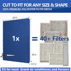 Reusable Air Filter 20x30, Washable Cut to Fit Furnace Filters, MERV 6 - Image 2
