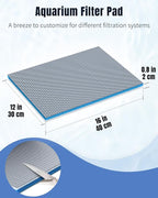 Pawfly 8-Layer Aquarium Filter Pad 16 x 12 Inch Cuttable Aquarium Filter Media - Image 3