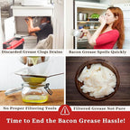 Bacon Grease Container with Strainer - Image 2