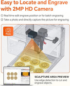 5W Desktop Laser Engraver with Camera, WiFi & AI, A1 Pro AA Beginner Smart - Image 2