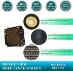 Ifenceview 6'x3' to 6'x50' Brown Shade Cloth/Fence Privacy Screen Fabric Mesh - Image 3