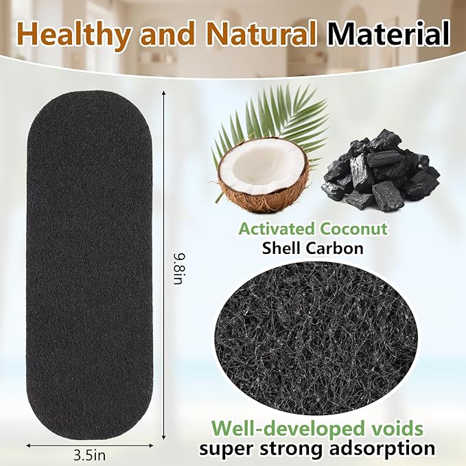 15 Pack Ceiling Fan Filters, Unscented Activated Coconut Shell Carbon Ceiling - Image 2