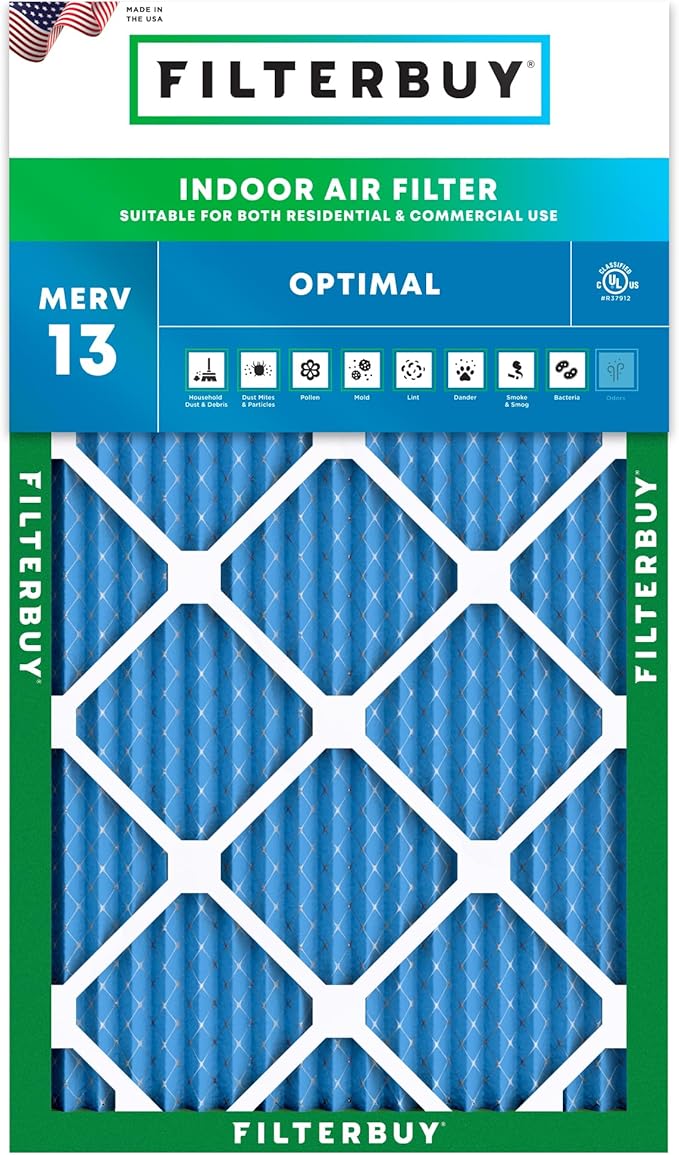 Filterbuy 13x24x1 Air Filter MERV 13 Optimal Smoke & Allergy Defense, by Filterbuy