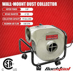 BUCKTOOL 1HP 6.5AMP Wall-mount Dust Collector - Image 4