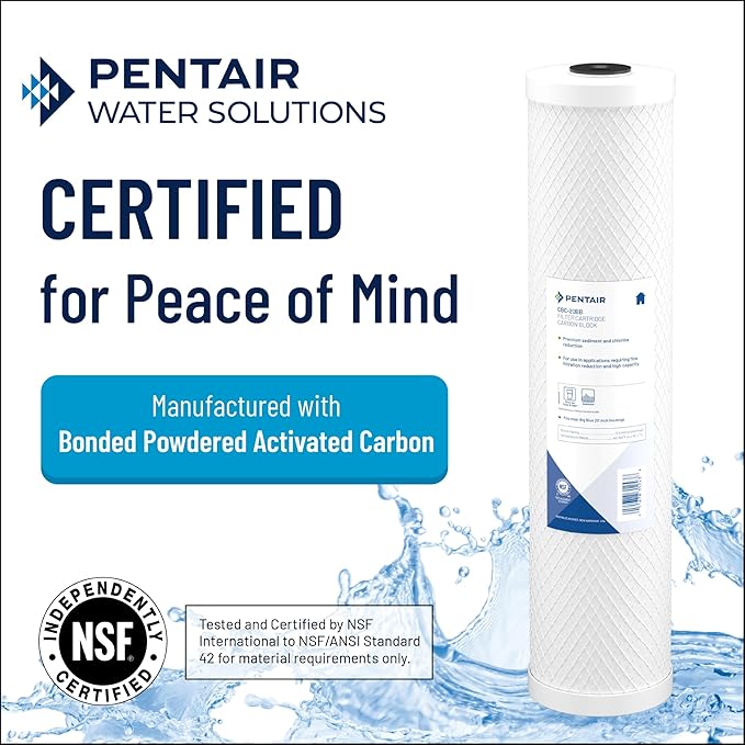 Pentair Pentek CBC-10 Carbon Water Filter, Under Sink Carbon Block Replacement - Image 3