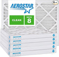 Aerostar 16x22x2 MERV 8, Pleated Air Filter, Box of 6, Made in the USA by AirFiltersDelivered