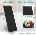 20 Pcs Ceiling Fan Filters for Blades, Fan Air Purifier Pads - Image 8