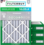 Filterbuy 14x20x4 Air Filter MERV 8 Essential Dust & Allergy Defense, by Filterbuy