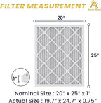 MervKing 20x25x1 Air Filter Actual Size: 19.7" x 24.7" x 0.75" MERV 8 MPR - Image 2