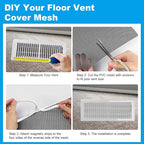 DIY Vent Cover Kit, 13.8"x11.8" Mesh Screen & 16.4FT Strong Residue-Free - Image 2