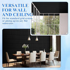Nuanchu 120 Pcs 3D Slat Wall Panels 12 x 12 Inch PVC Fluted Textured Panel - Image 6