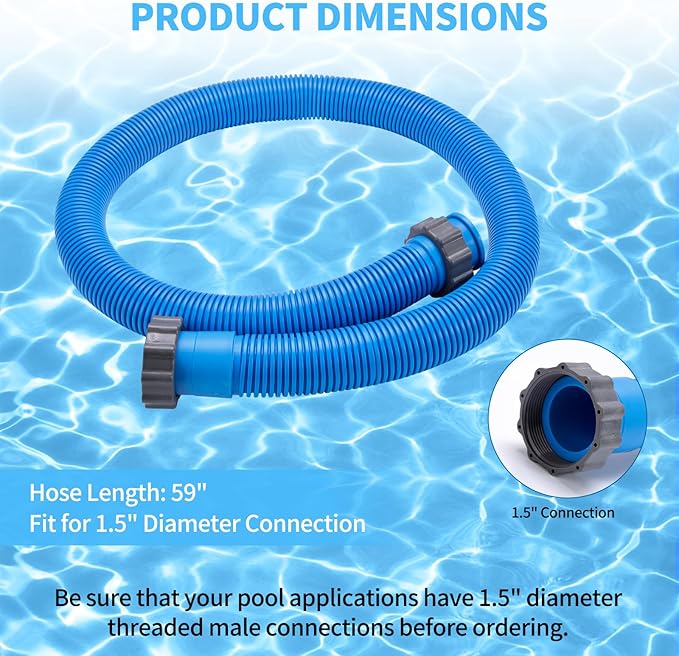 2-Pack 1.5 Inch Pool Pump Hose Replacement - Image 7