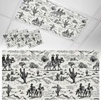 3 Pack Fluorescent Light Cover, Western Cowboys Light Covers by Unknown