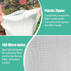 AQUANEAT Aquarium Filter Media Bags 15pcs Fish Tank Extra Fine 100 Micron Mesh - Image 3