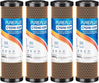 1 Micron 2.5" x 10" Whole House CTO Carbon Water Filter Cartridge Replacement by PUREPLUS