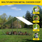 9.8X6.5x6.5FT, Large Walk in Chicken Run Pen Cage, Metal Coop Clearance - Image 5