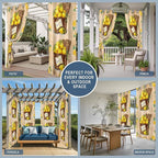 Lemon Outdoor Curtains for Patio Lemons in Baskets Summer Tropical Plant Brown - Image 8