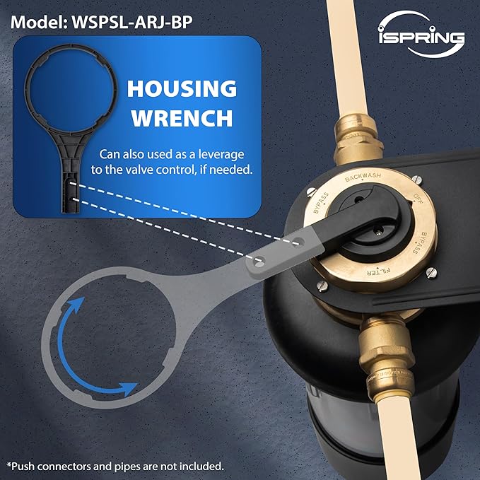 iSpring WSP100SL-ARJ-BP, NSF Certified, Whole House Spin Down Sediment Water - Image 5