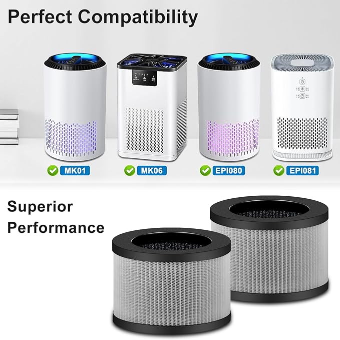 2 Pack MK01 MK06 Air Filter Replacement Compatible - Image 3
