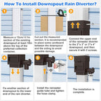 WADEO Rainwater Collection System, Downspout Diverter Fits - Image 7