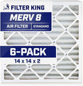 Filter King 14x14x2 Air Filter | 6-PACK | MERV 8 HVAC Pleated A/C Furnace by FilterKing
