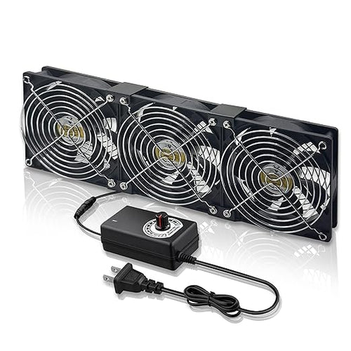 12025 Computer Fan 3 x 120 mm Small Brushless Axial Big Airflow Cooling Fan by Unknown