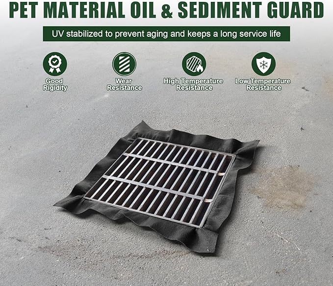 5 Pack PET Storm Drain Filter-47.2x47.2x23.6in Oil & Sediment Guard - Image 3