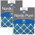 Nordic Pure 16x25x1 Pleated MERV 7 Air Filters 2 Pack by NordicPure