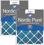 Nordic Pure 16x20x1 Pleated MERV 7 Air Filters 2 Pack by NordicPure