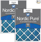Nordic Pure 18x18x1 Pleated MERV 7 Air Filters 2 Pack by NordicPure