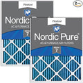 Nordic Pure 25x25x1 Pleated MERV 7 Air Filters 2 Pack by NordicPure