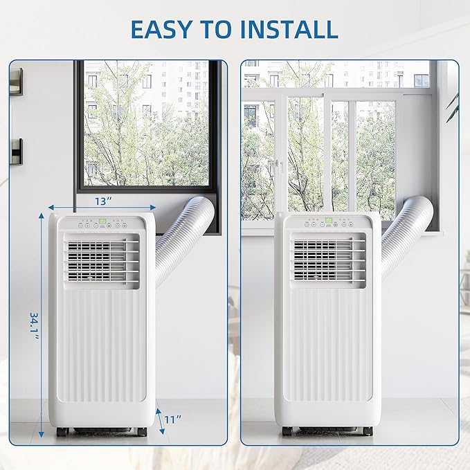 Portable Air Conditioner 8000 BTU With, 24H Timer & Smart/Sleep Mode, Cools - Image 7