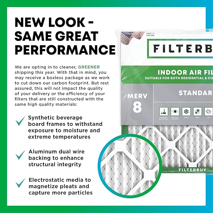 Filterbuy 12x18x1 Air Filter MERV 8 Essential Dust & Allergy Defense, - Image 3