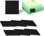 Polyurethane Activated Charcoal Filters -7 Pack 4.5 Inch Square Strong Odor by SPONDWILD