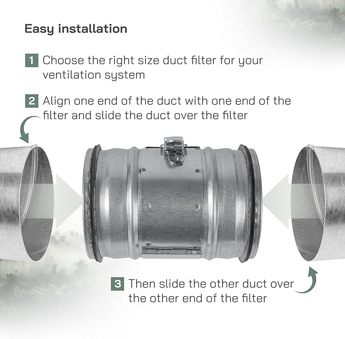 Vent Systems 4" Inch Inline Air Filter - Image 5