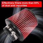 Cold Air Intake Filter High Performance Washable Filter Clamp-On Replacement - Image 3