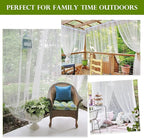 RYB HOME 2 Panels Garden Netting Size Adjustable Porch Screen Mesh Outdoor - Image 2
