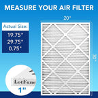 LotFancy 20x30x1 Air Filter MERV 13 4-Pack, Electrostatic Pleated HVAC Furnace - Image 2