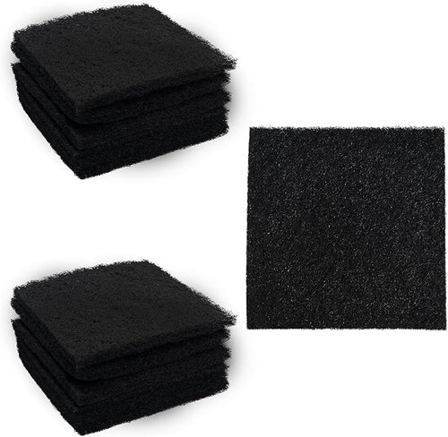 12PCS 5” Square Compost Bin Charcoal Filters, 0.4” Thick Activated Carbon by AUXBC