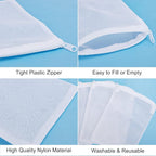 Segarty Filter Media Bags, 10 Pack 0.5mm Fine Mesh 7.7 x 6 Inch White Reusable - Image 5