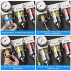 TAILONZ PNEUMATIC 0-150PSI 1/4 Inch NPT Grade 3 Stage Air Drying System - Image 6