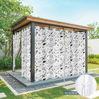 Cartoon Space Outdoor Curtains for Patio Rockets Astronauts Planets Black - Image 7