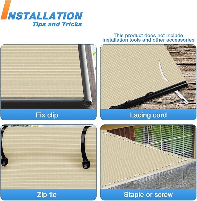 TANG Sun Shade Fabric Roll 8'x48' Shade Cloth - Image 5