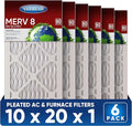 10x20x1 MERV 8 Air Filters 6-Pack, Actual Size 9.7" x 19.7" x 0.75" – Compatible by Unknown