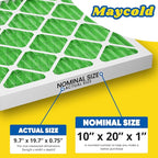 Maycold MERV 13 10x20x1 Air Filter, High-Efficiency Pleated AC & Furnace Filters - Image 3