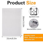 6 Pack 12×8 Inch Wire Mesh Screen, 20 Mesh Stainless Steel Mesh, Sturdy No Rust - Image 3