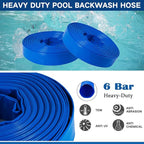 Eastrans 1 1/2 in x 100 ft Pool Backwash Hose Kit - Image 3